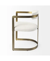 Fabric Upholstered Arm Chair for Dining Table or Living Room Seating