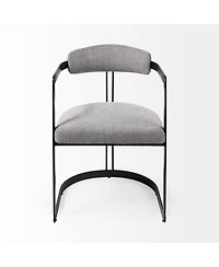 Fabric Upholstered Arm Chair for Dining Table or Living Room Seating