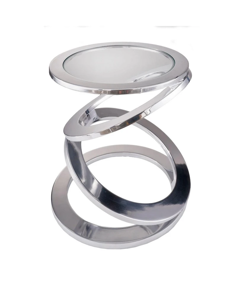 Minimalist Glass Round End Table – Perfect for Living Room or Bedroom