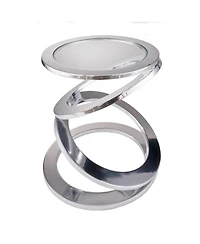 Minimalist Glass Round End Table – Perfect for Living Room or Bedroom