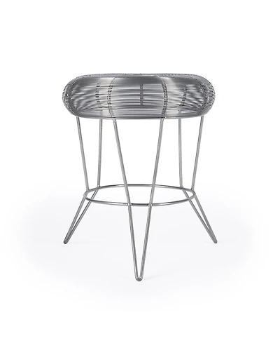Contemporary Round Top End Table with Wire Base for Living Room