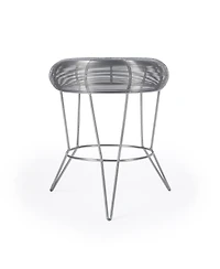 Contemporary Round Top End Table with Wire Base for Living Room