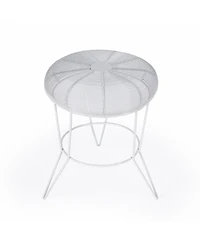 Contemporary Round Top End Table with Wire Base for Living Room