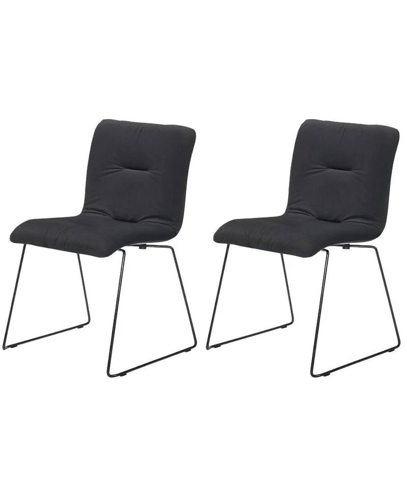 Set of 2 Velvet Dining Chairs for Kitchen Table or Dining Room Seating