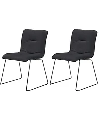 Set of 2 Velvet Dining Chairs for Kitchen Table or Dining Room Seating