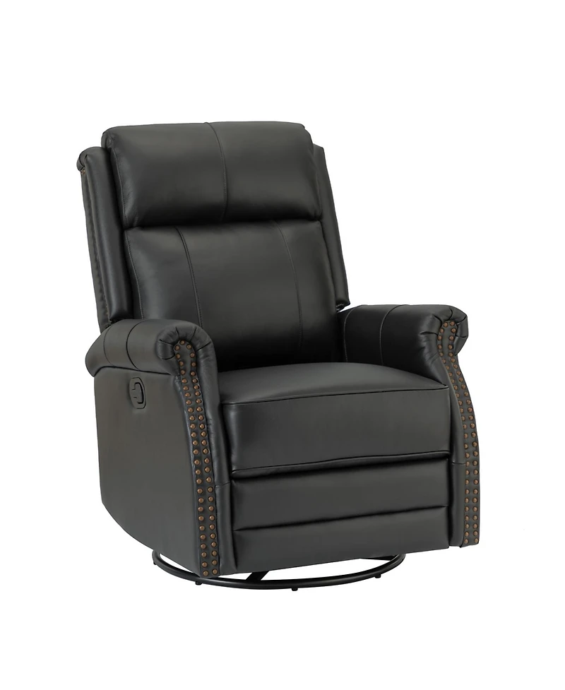 Osvaldo 30.5" Wide Genuine Leather Manual Recliner
