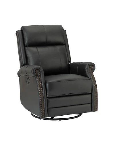 Osvaldo 30.5" Wide Genuine Leather Manual Recliner