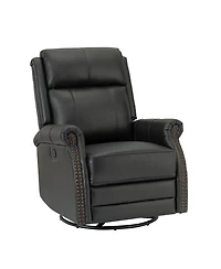 Osvaldo 30.5" Wide Genuine Leather Manual Recliner