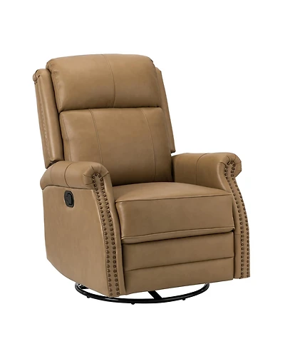 Osvaldo 30.5" Wide Genuine Leather Manual Recliner