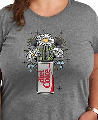 Hybrid Apparel Plus Diet Coke Flowers Can Graphic T-Shirt