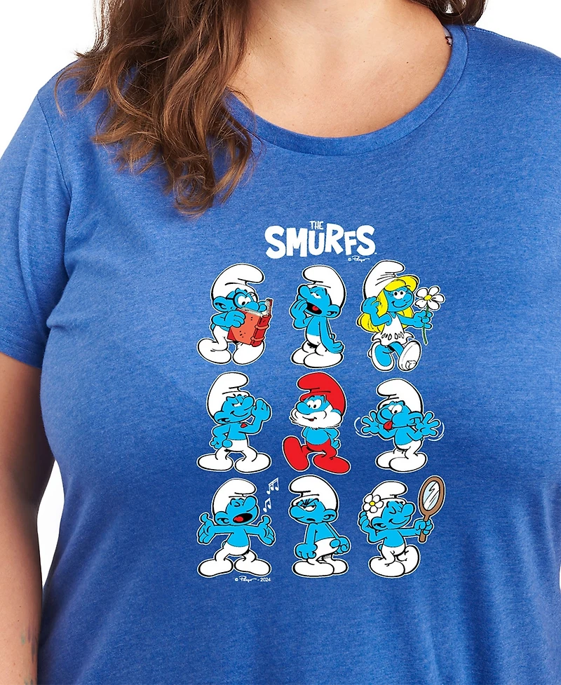 Hybrid Apparel Plus The Smurfs Group Graphic T-Shirt