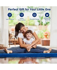 7 Feet Folding Portable Floor Balance Beam with Handles for Gymnasts