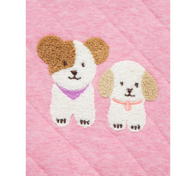 Little Me Baby Girls Cute Pups Sweatshirt & Pants, 2 Piece Set