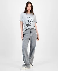 Self Esteem Juniors' Rose Graphic-Print Boyfriend T-Shirt