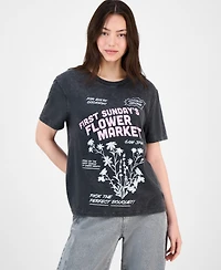 Love Tribe Juniors' Flower Market Graphic T-Shirt