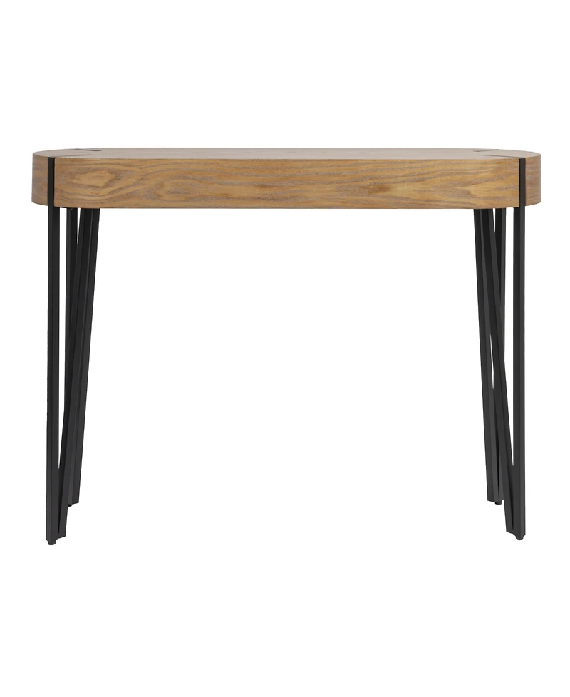 Creative Co-op 14" Astoria Wood White Oak Console Table