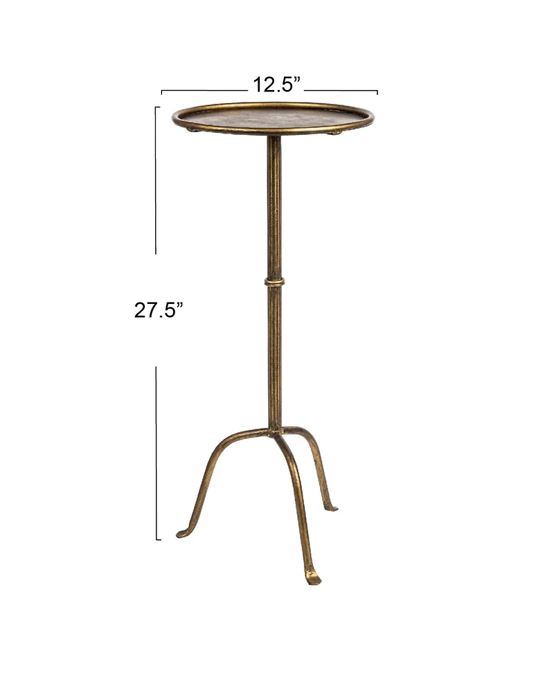 Creative Co-op 12.3" Metal Martini Cocktail Table