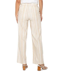 Liverpool Los Angeles Women's Striped Drawstring-Waist Wide Leg Pants