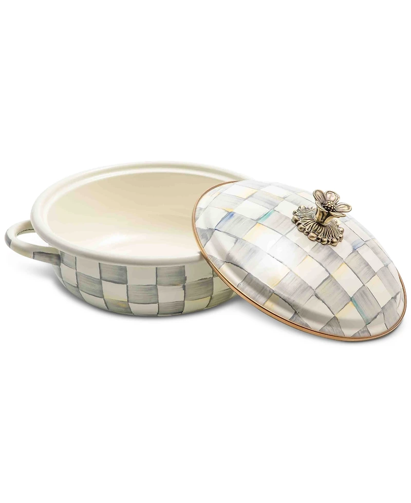 MacKenzie-Childs Sterling Check Medium Casserole Dish