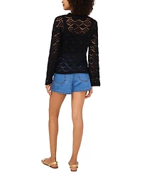 Vince Camuto Women's Pointelle Cotton Cardigan