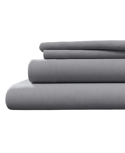 Linery & Co. Heathered Melange Cotton Jersey Knit Sheet Set