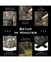 3 Person Portable Pop-Up Ground Hunting Blind with Tie-downs