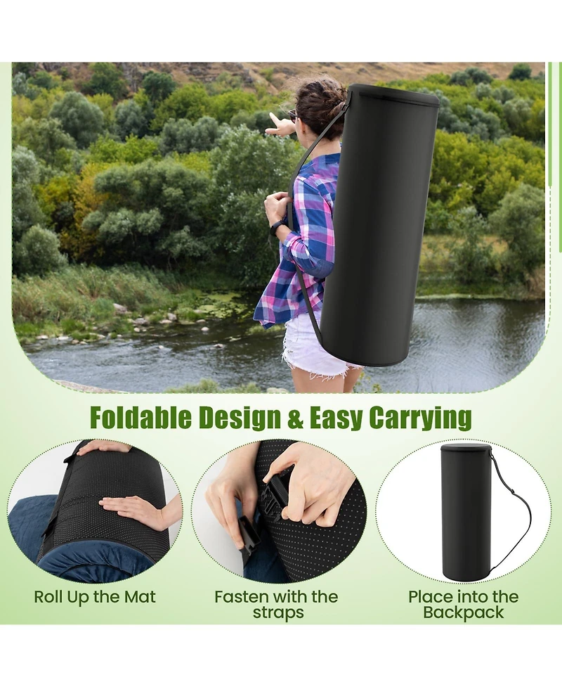 Indoor outdoor Sleeping mat with High density foam Cushion and Carrying Bag