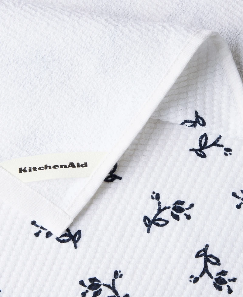 KitchenAid Vintage Florals Collector Series Cotton Kitchen Towels Set, 18" x 28"
