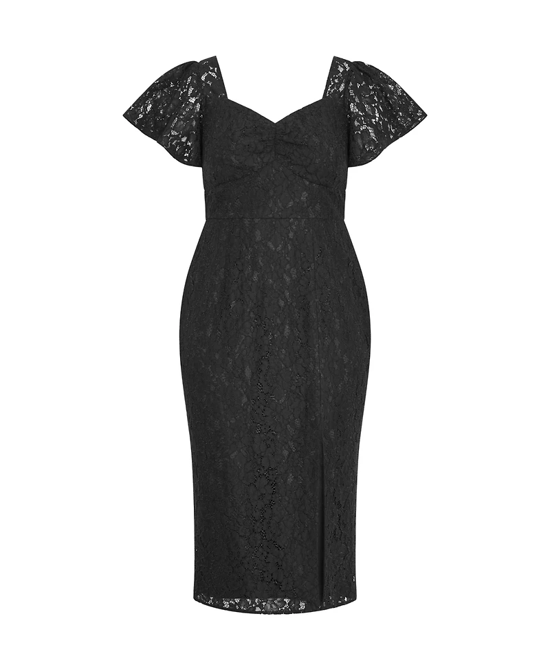 City Chic Plus Maisie Lace Midi Dress