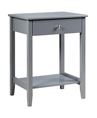 Gymax 2PCS Nightstand Sofa Side End Table Bedroom Living Room w/ Shelf Drawer