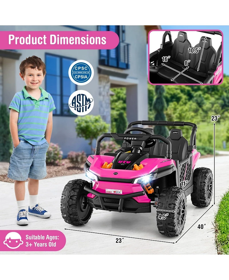 12V Kids Ride on Truck with 3 Speeds and Reverse Forward Function