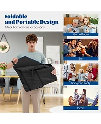 48 Inch 8-Player Foldable Poker Table Top with Carrying Bag and Cup Holders