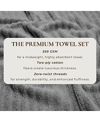 Linery & Co. Luxury 100% Combed Cotton 4-Pack Bath Towel Set