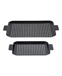 Rsvp International Porcelain Coated Grill Topper, Set of 2