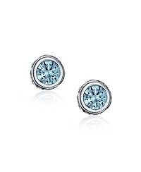 Bling Jewelry Boho Bali Tiny Round Stud Earrings Oxidized .925 Sterling Silver