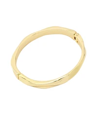 Robert Lee Morris Soho Gold and Silver Textured Bangle Bracelet