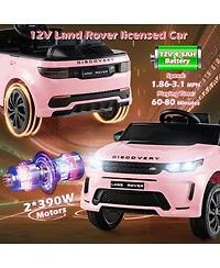 12V Kids Ride On Car with Remote Control Lockable Doors Slow Start System and Led Lights