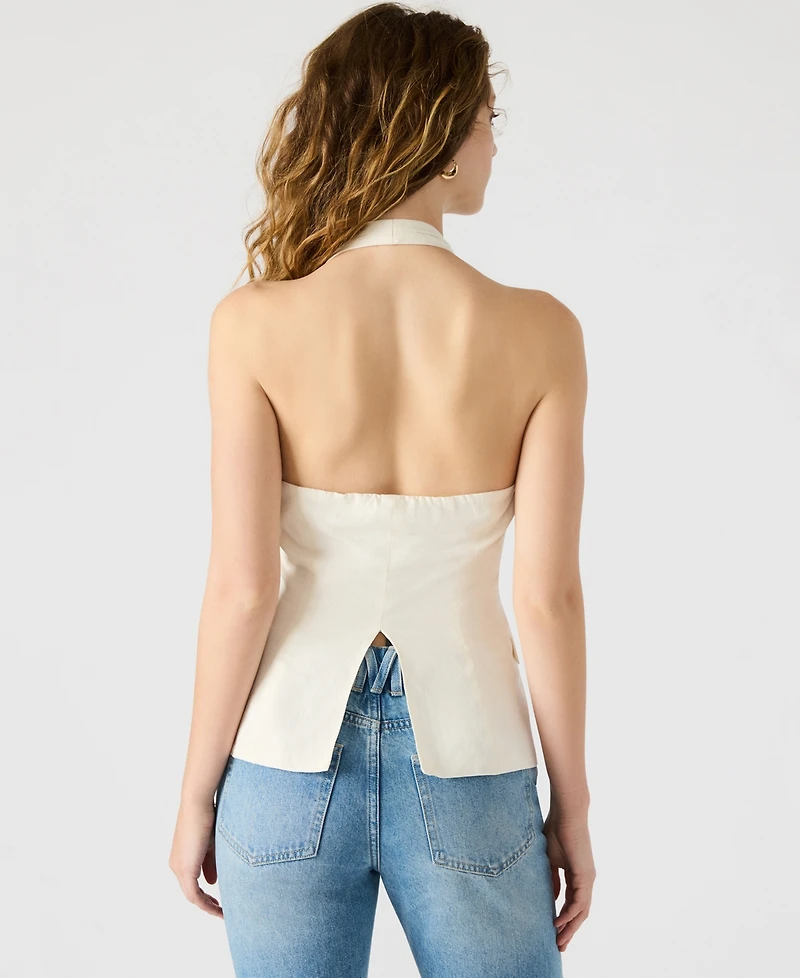 Steve Madden Women's Brielle Button-Front Halter Vest