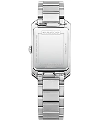 Baume & Mercier Women's Swiss Hampton Diamond Accent Stainless Steel Bracelet Watch 35x22mm