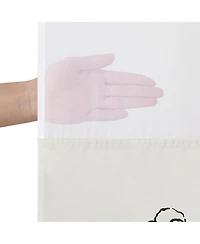 Americanflat 72x75 Hookless Shower Curtain - Floral and Shower Curtain with Sheer Panel, Snap-In Liner, and Grommets