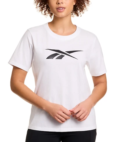 Reebok Women's Cotton Logo-Graphic Crewneck T-Shirt
