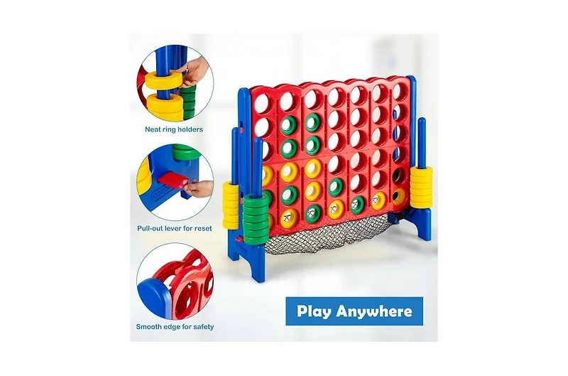 4-to-Score Giant Game Set with Net Storage
