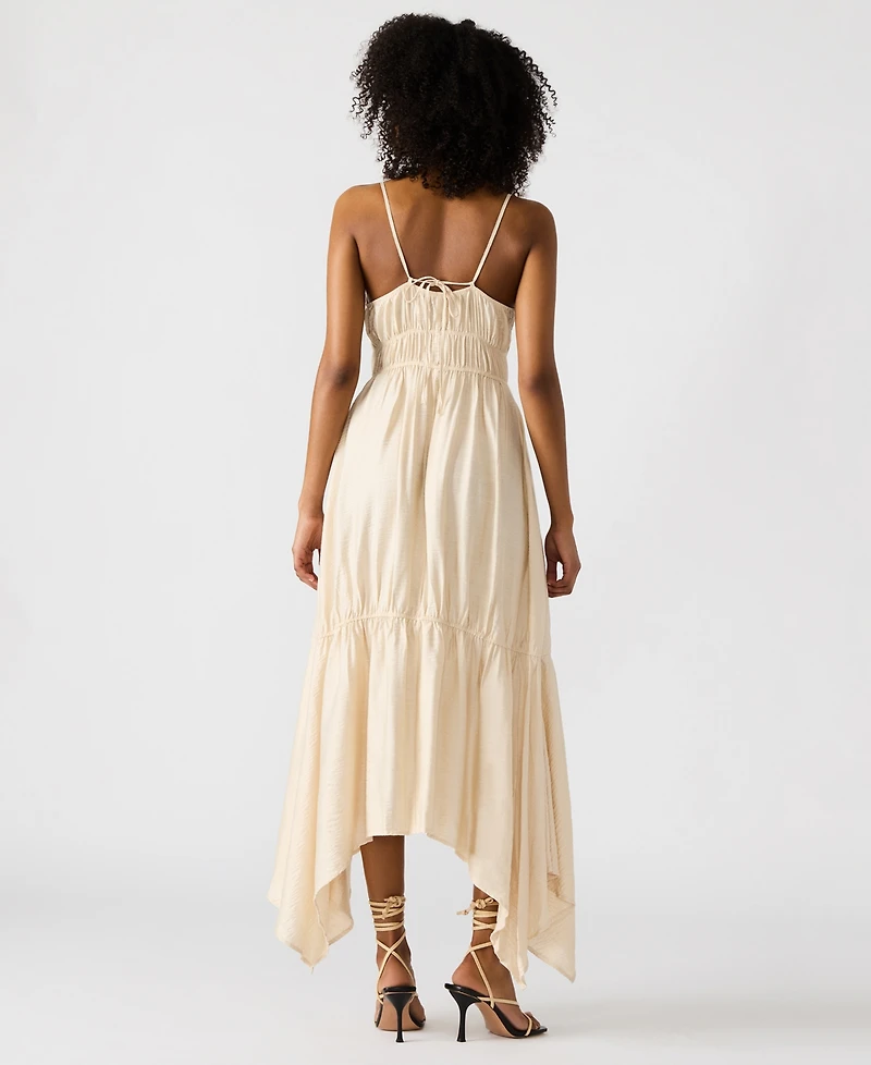 Steve Madden Women's Jackie Handkerchief-Hem Midi Dress
