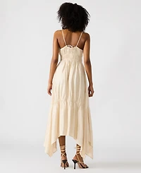 Steve Madden Women's Jackie Handkerchief-Hem Midi Dress