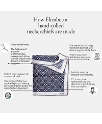 Elizabetta Men's Santino - Hand Rolled Silk Neckerchief for Men