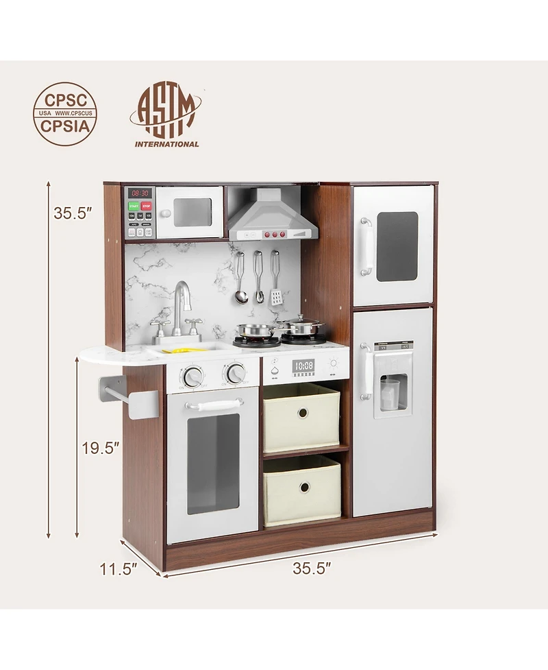Kids Modern Toy Kitchen Playset with Attractive Lights and Sounds