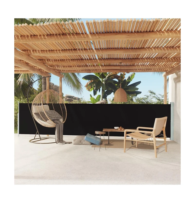 Patio Retractable Side Awning 46.1"x236.2