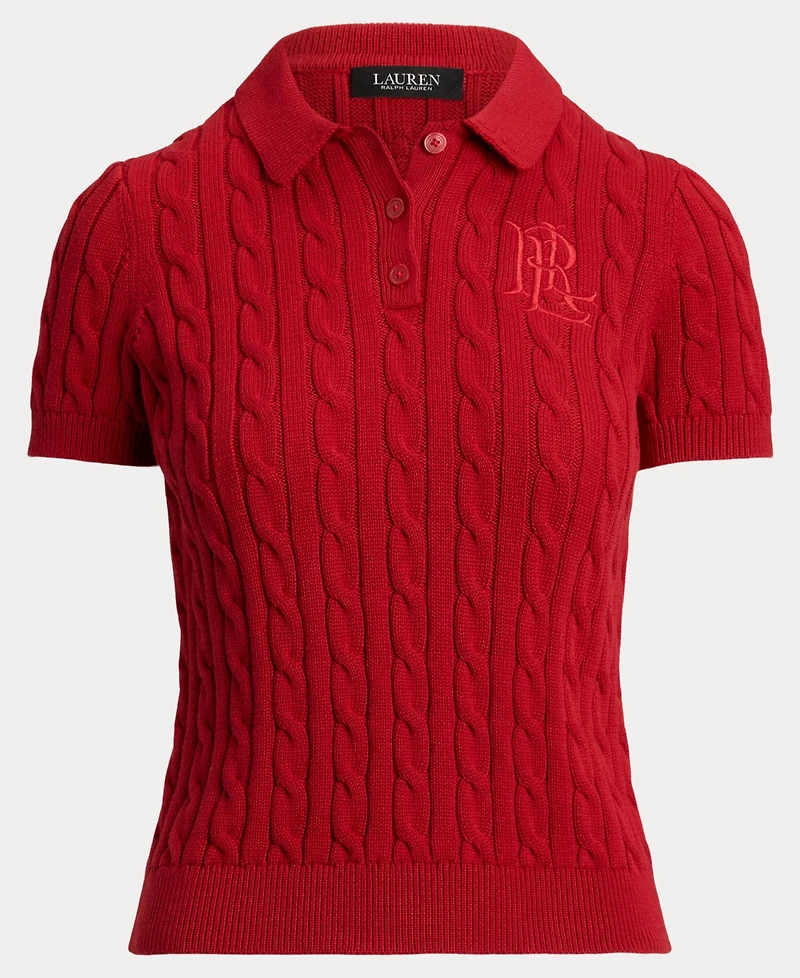 Lauren Ralph Lauren Women's Cable-Knit Polo Shirt