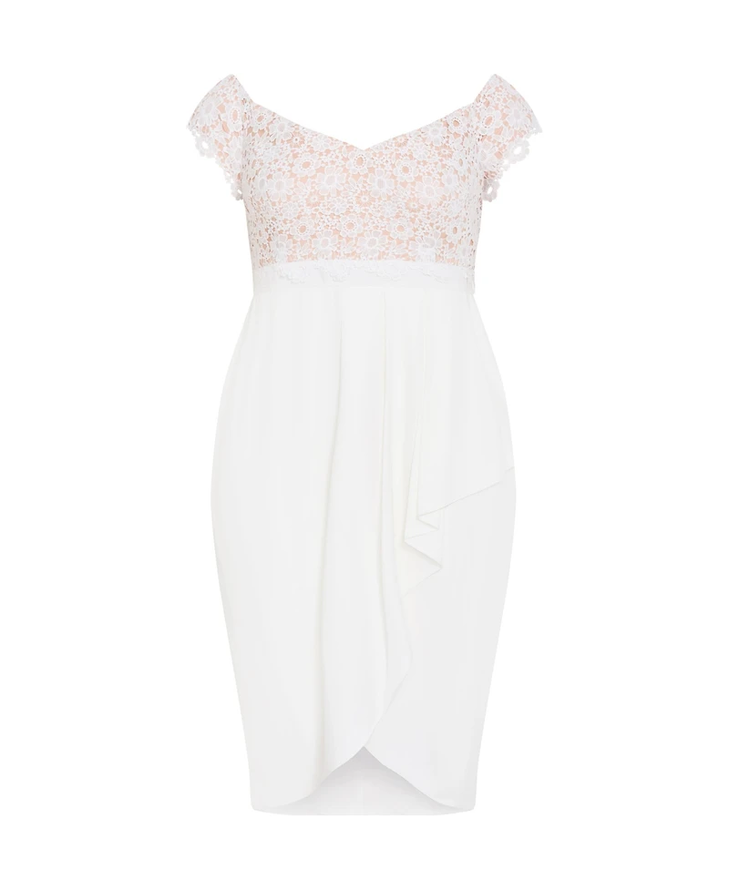 City Chic Women's Lace Glamour Midi Dress