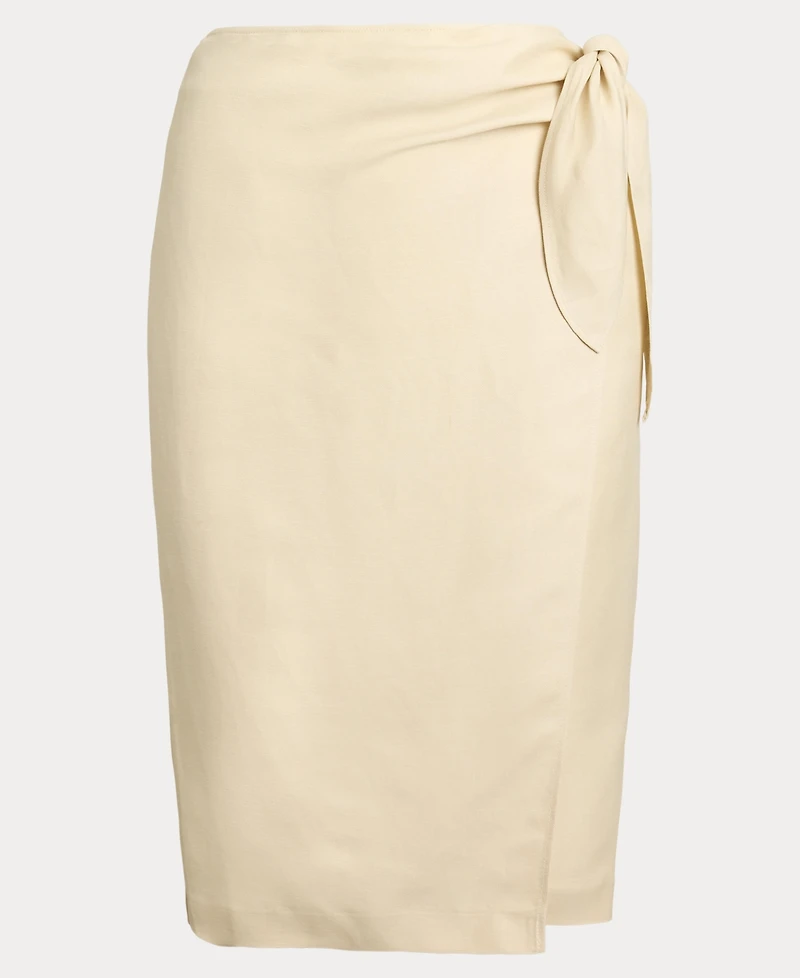 Lauren Ralph Women's Linen-Blend Twill Wrap Skirt
